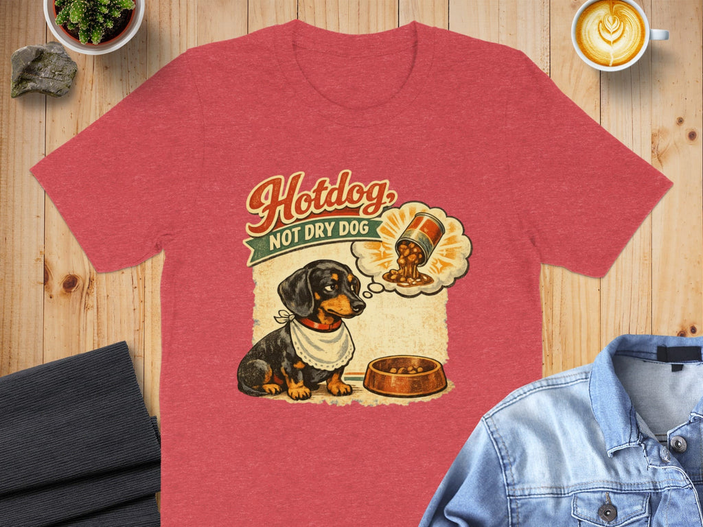Hotdog Not Dry Dog Dachshund Vintage Style Graphic Shirt