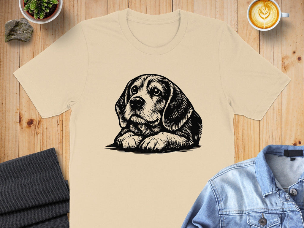 Adorable Beagle Puppy Illustration T-Shirt