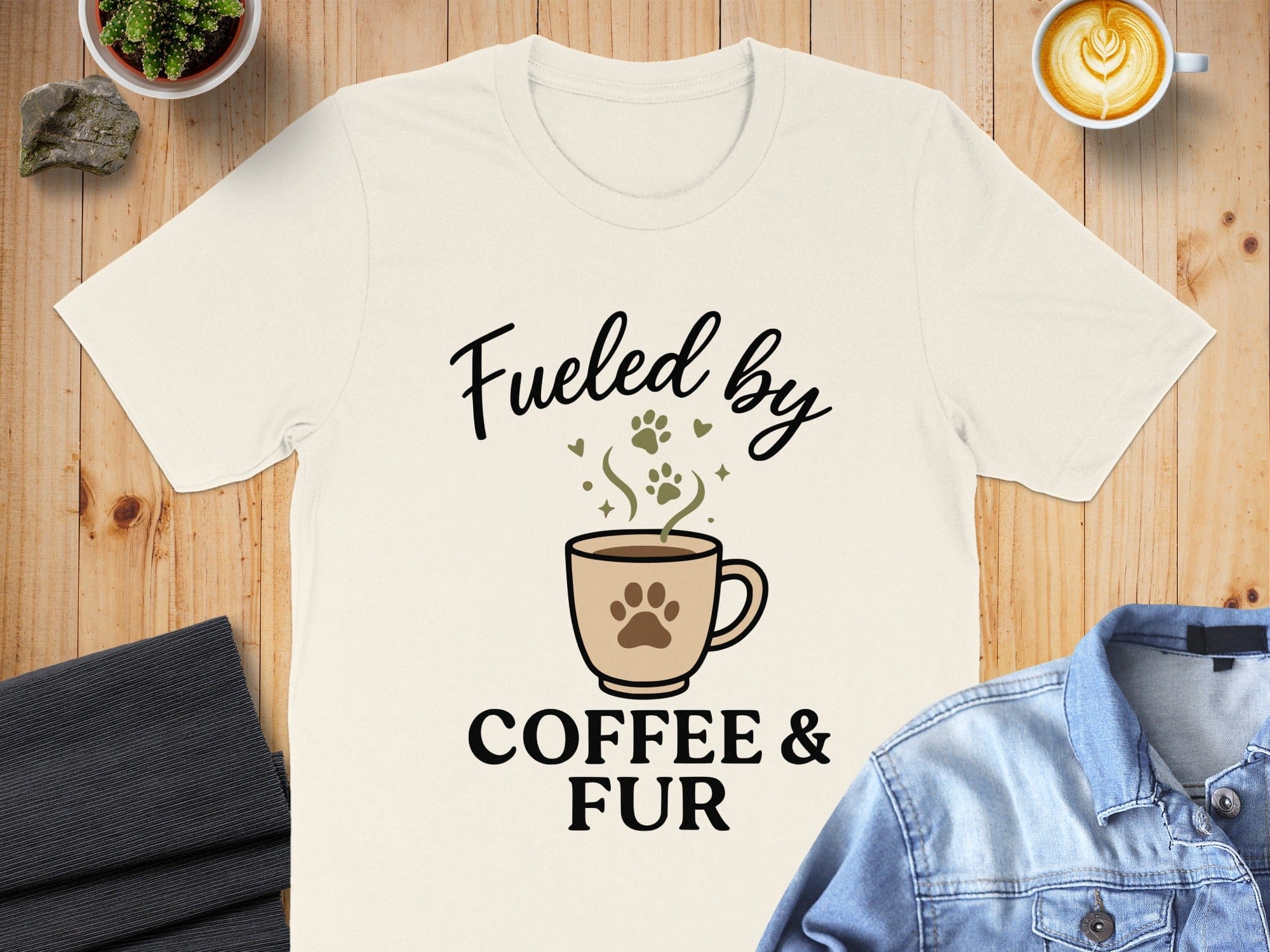 Fueled by Coffee and Fur T-Shirt