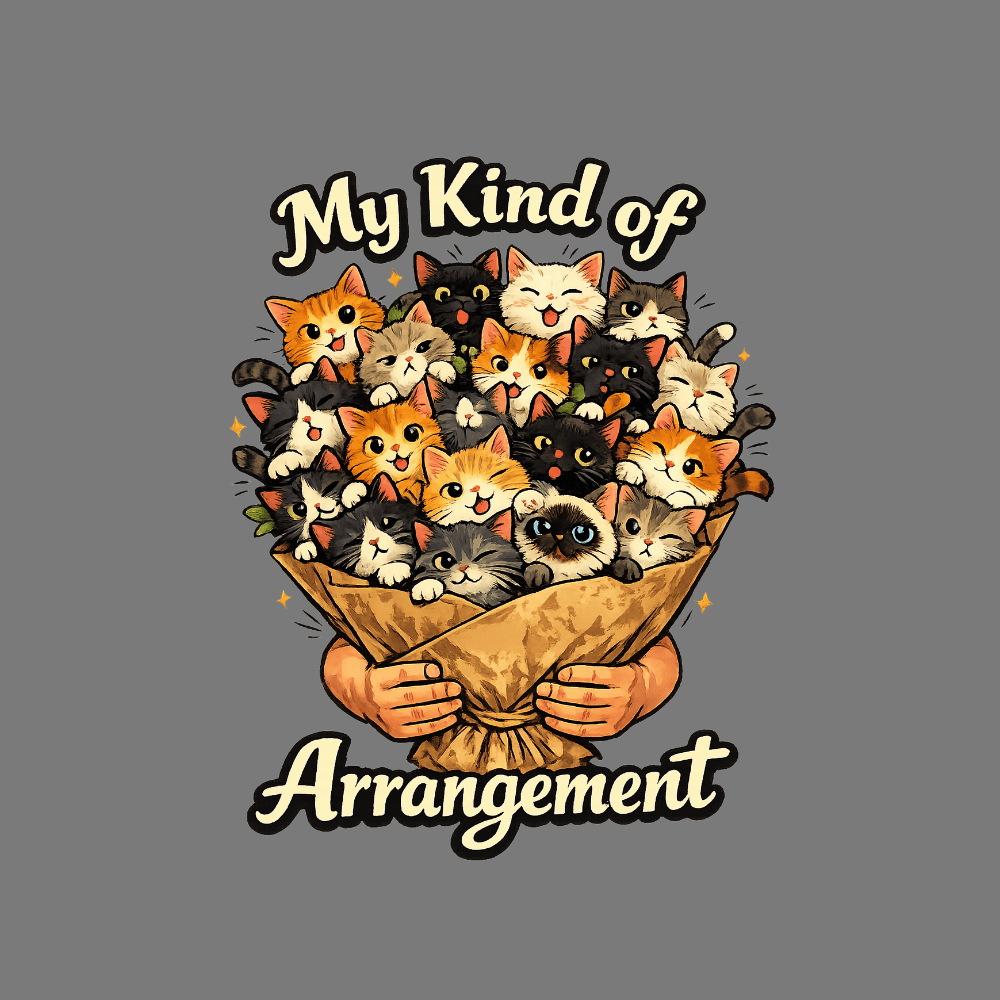 My Kind of Arrangement with Cute Cats Design