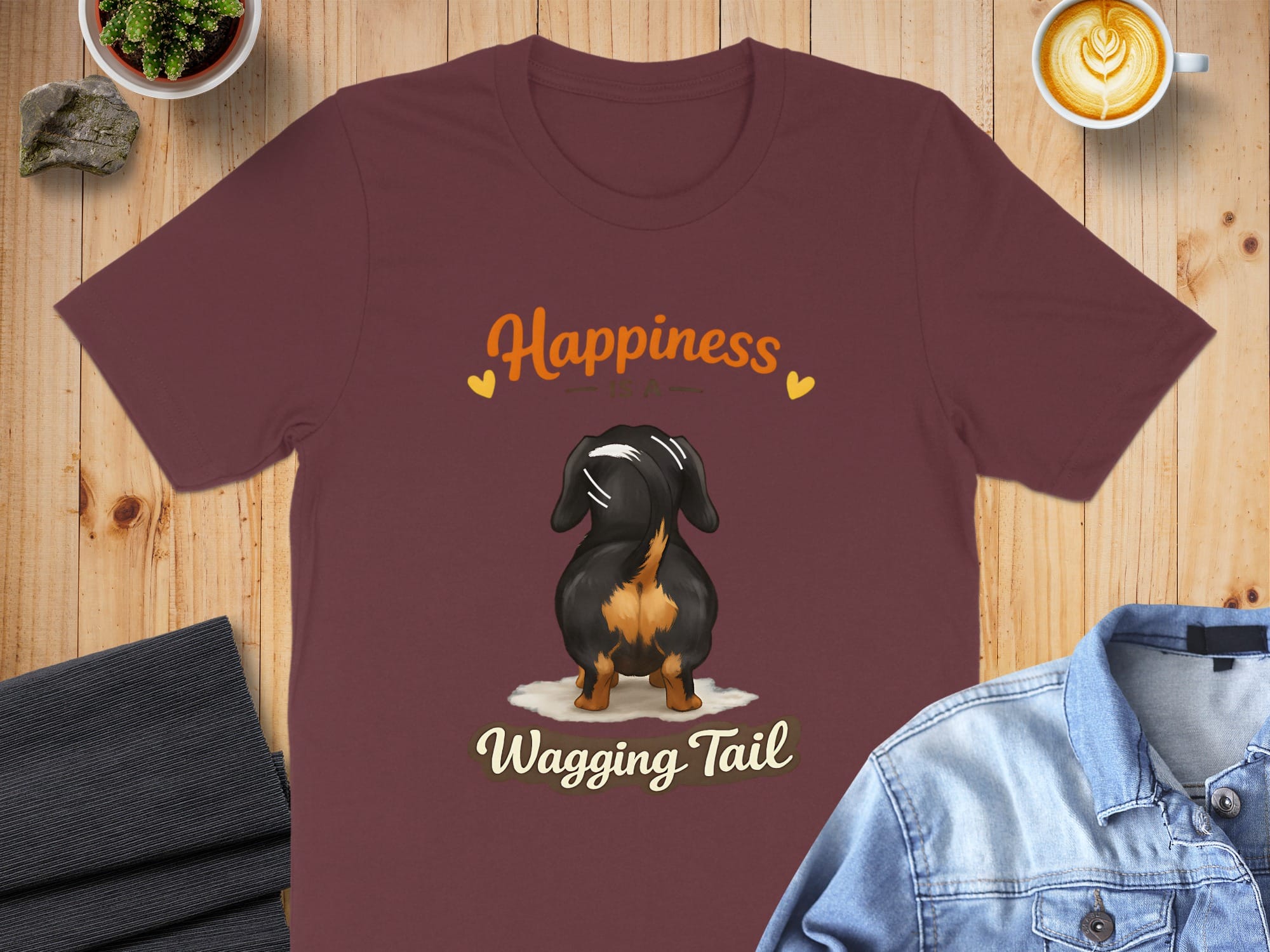 Happiness is a Wagging Tail Dog Lover T-shirt