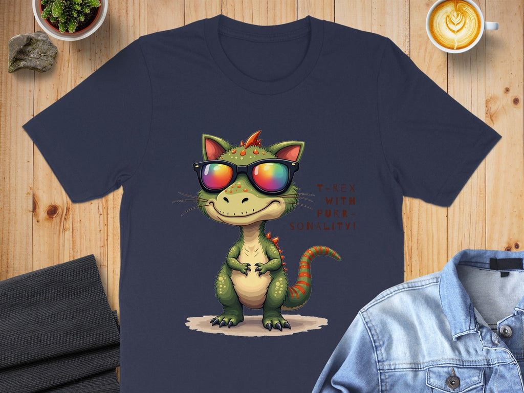 T-Rex With Purr-Sonality Short Sleeve T-Shirt