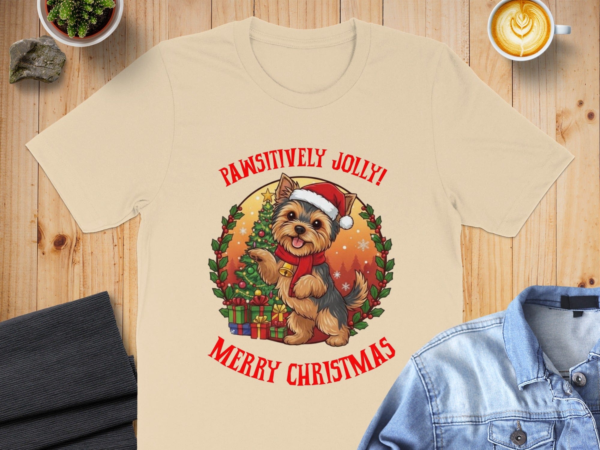 Pawsitively Jolly Merry Christmas Graphic Tee