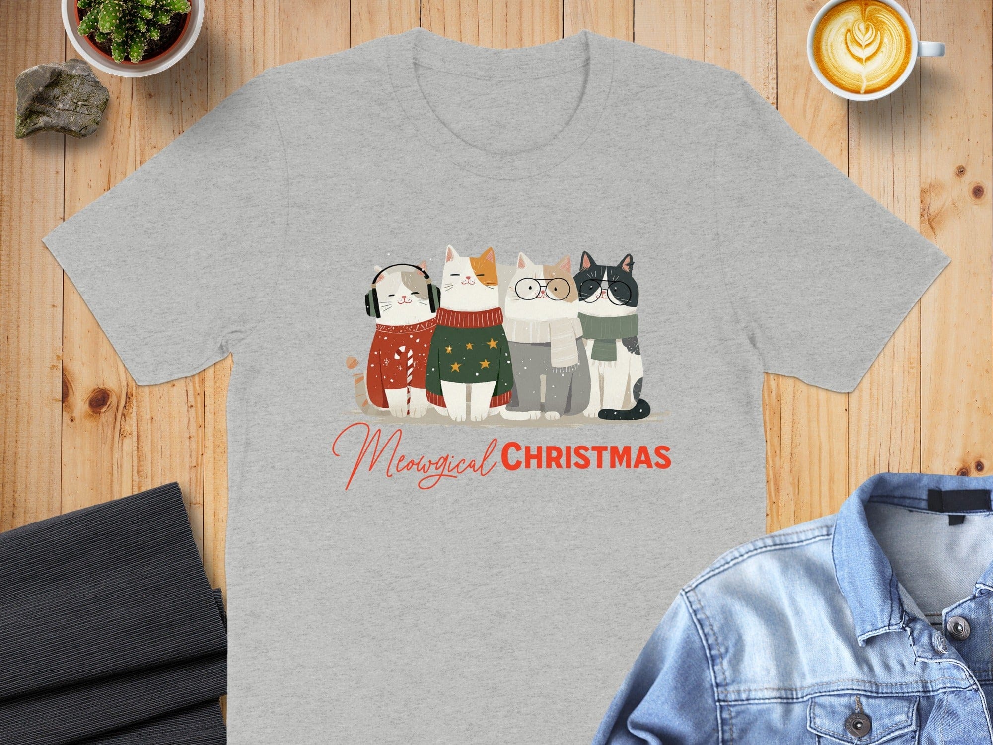 Magical Christmas Cats Fun Festive Shirt