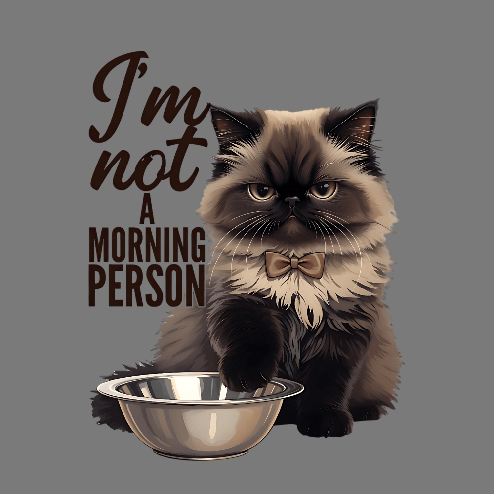 Funny Morning Persian Cat T-Shirt