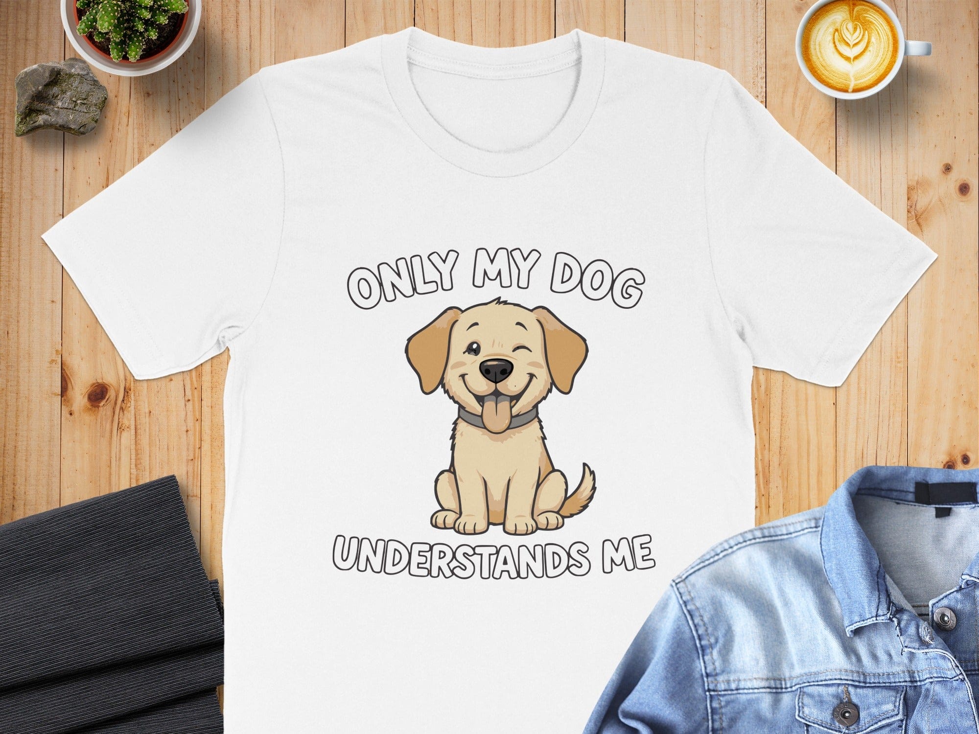 Only My Dog Understands Me Cartoon T-Shirt
