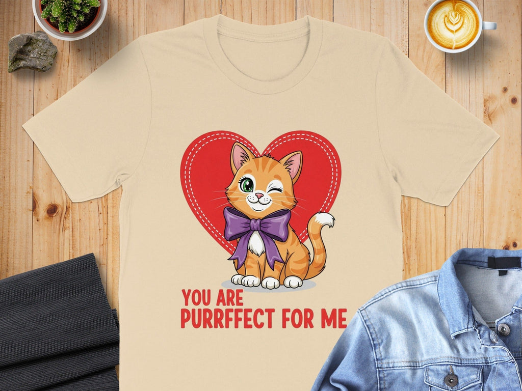 You Are Purrrfect For Me Winking Cat Tee