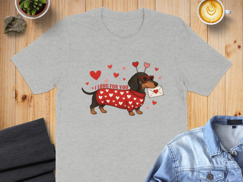 I Long For You Dachshund Valentine Shirt