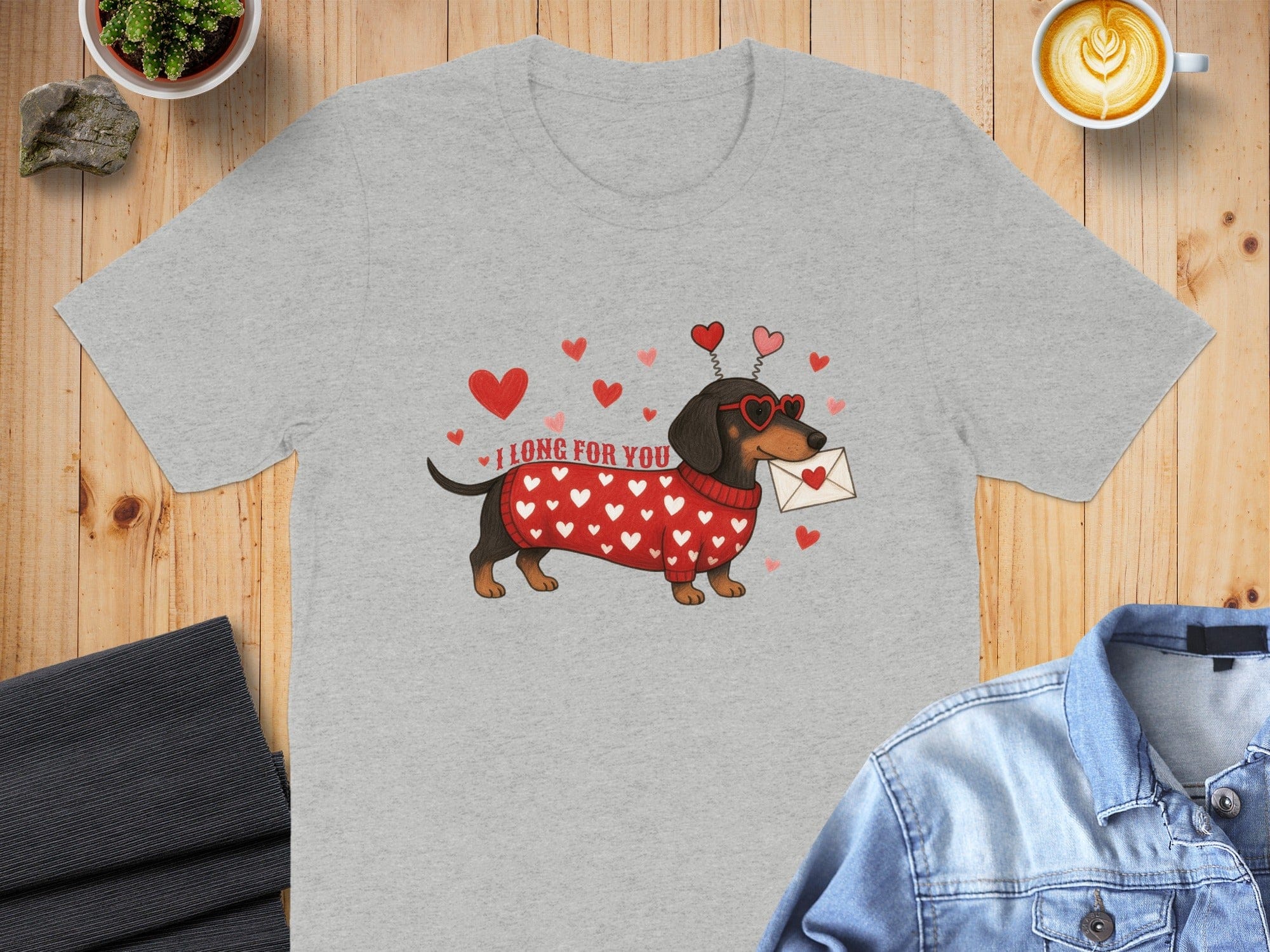 I Long For You Dachshund Valentine Shirt