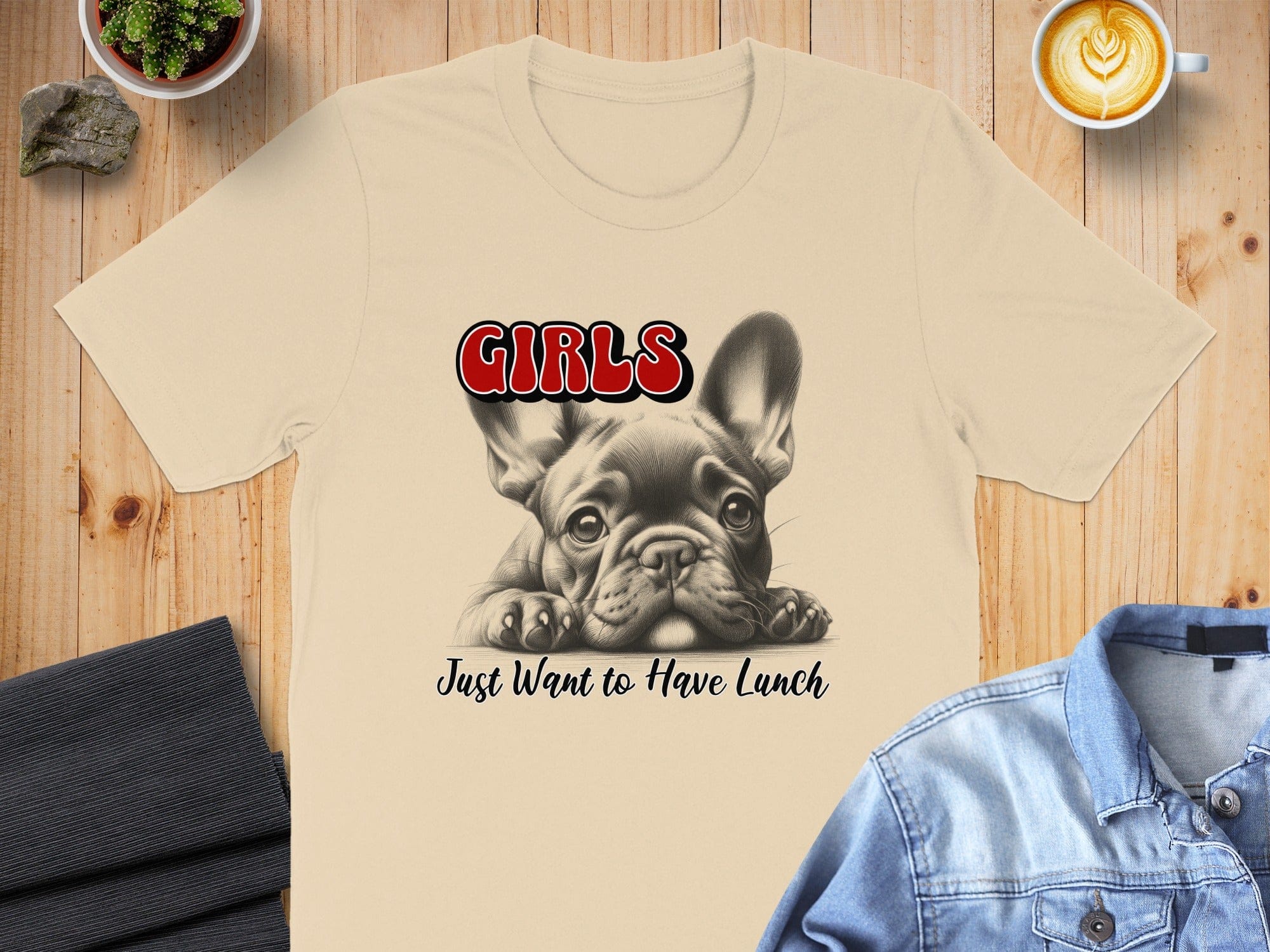 Girls Just Want to Have Lunch Dog Print Shirt