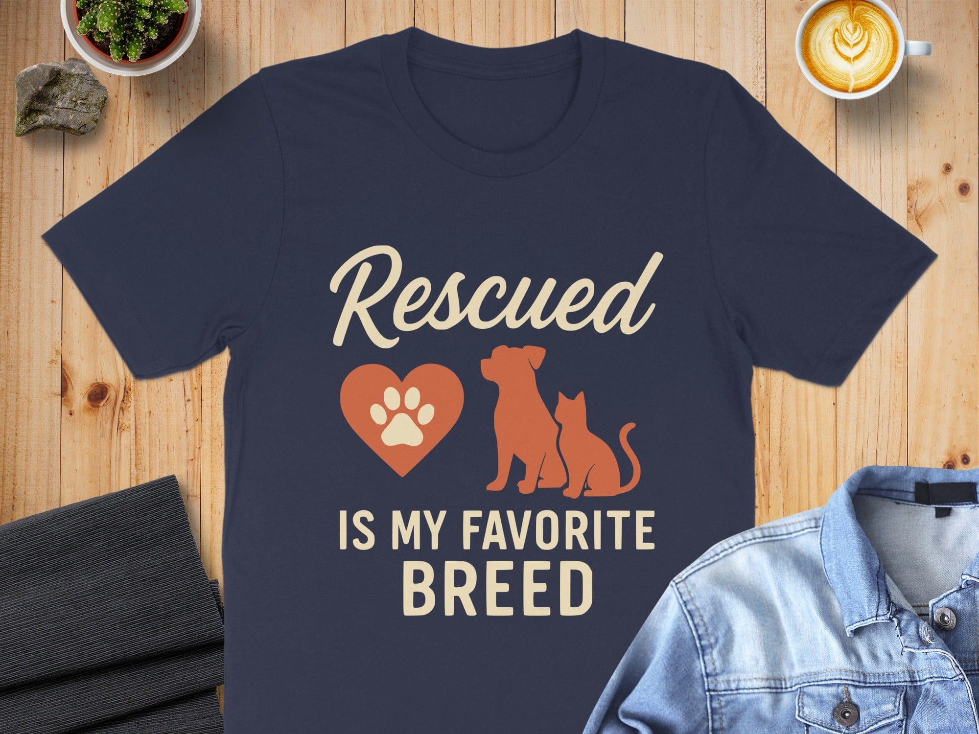 Rescued Is My Favorite Breed Animal Lover Shirt