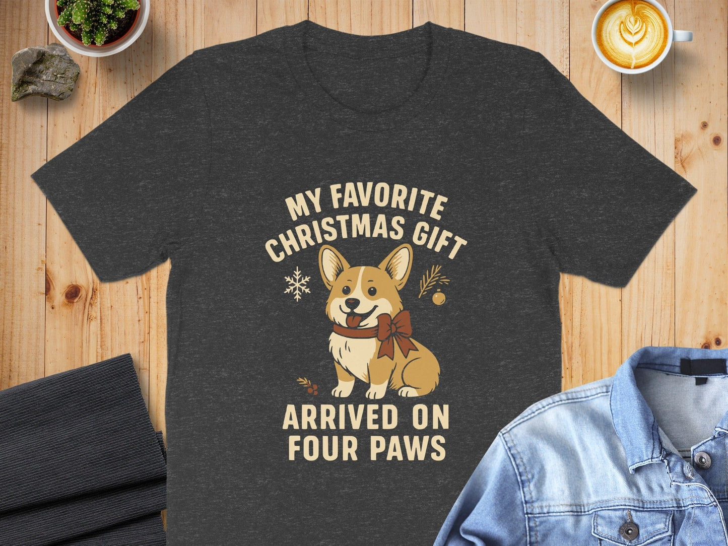 My Favorite Christmas Gift Arrived On Four Paws T-shirt