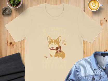 My Favorite Christmas Gift Arrived On Four Paws T-Shirt