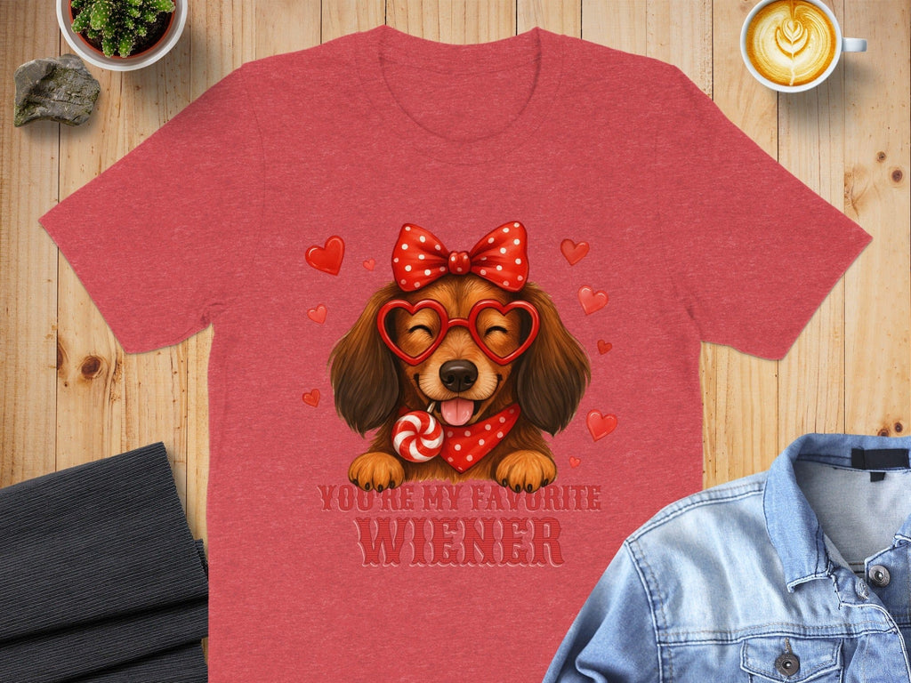 You're My Favorite Wiener Heart Dog T-shirt