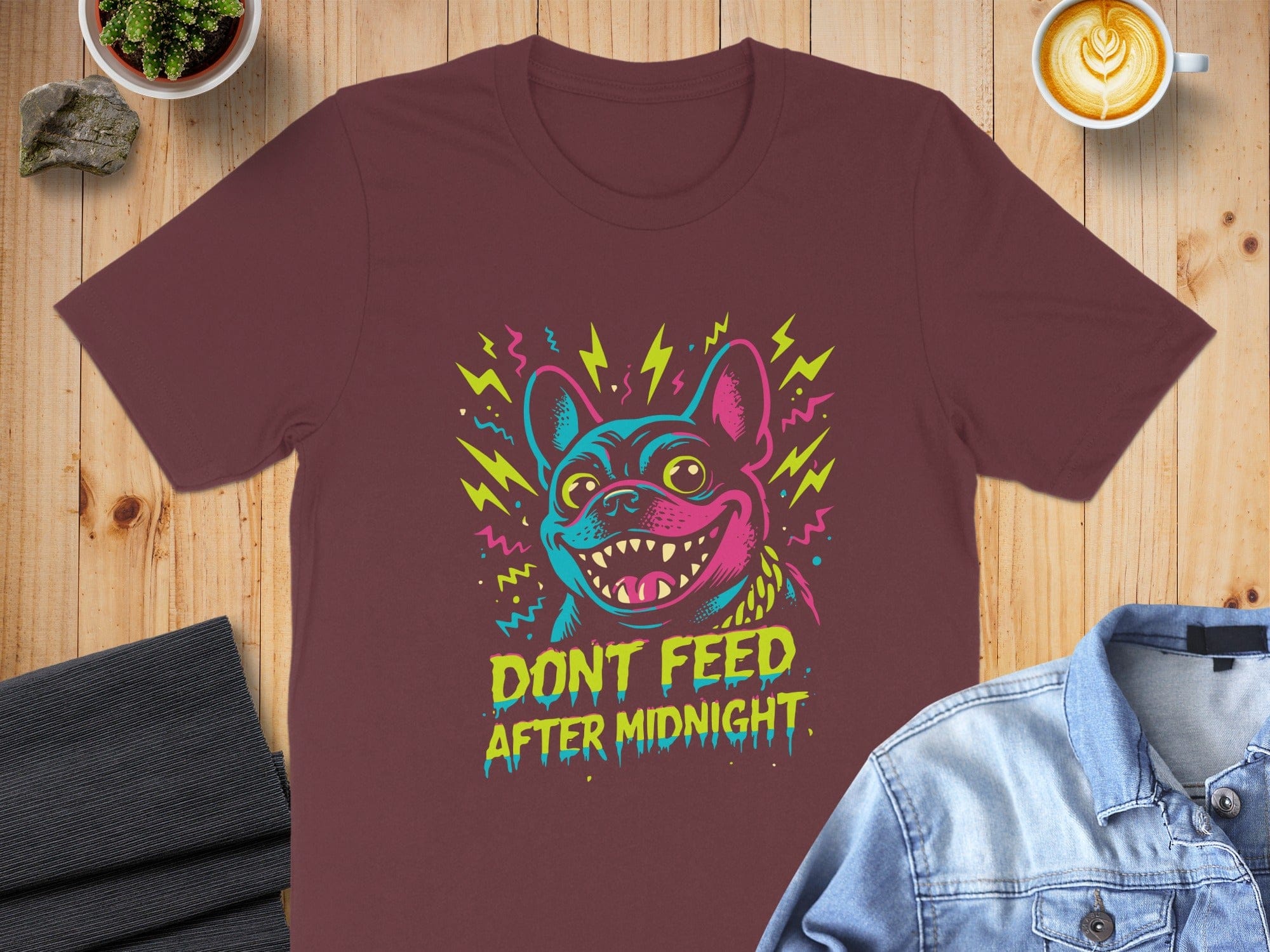 Vibrant Don't Feed After Midnight Graphic T-Shirt