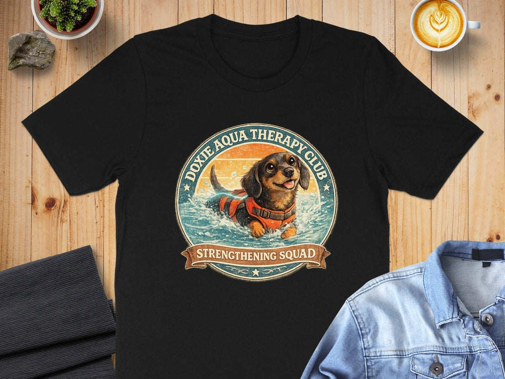 Doxie Aqua Therapy Club Strengthening Squad T-shirt