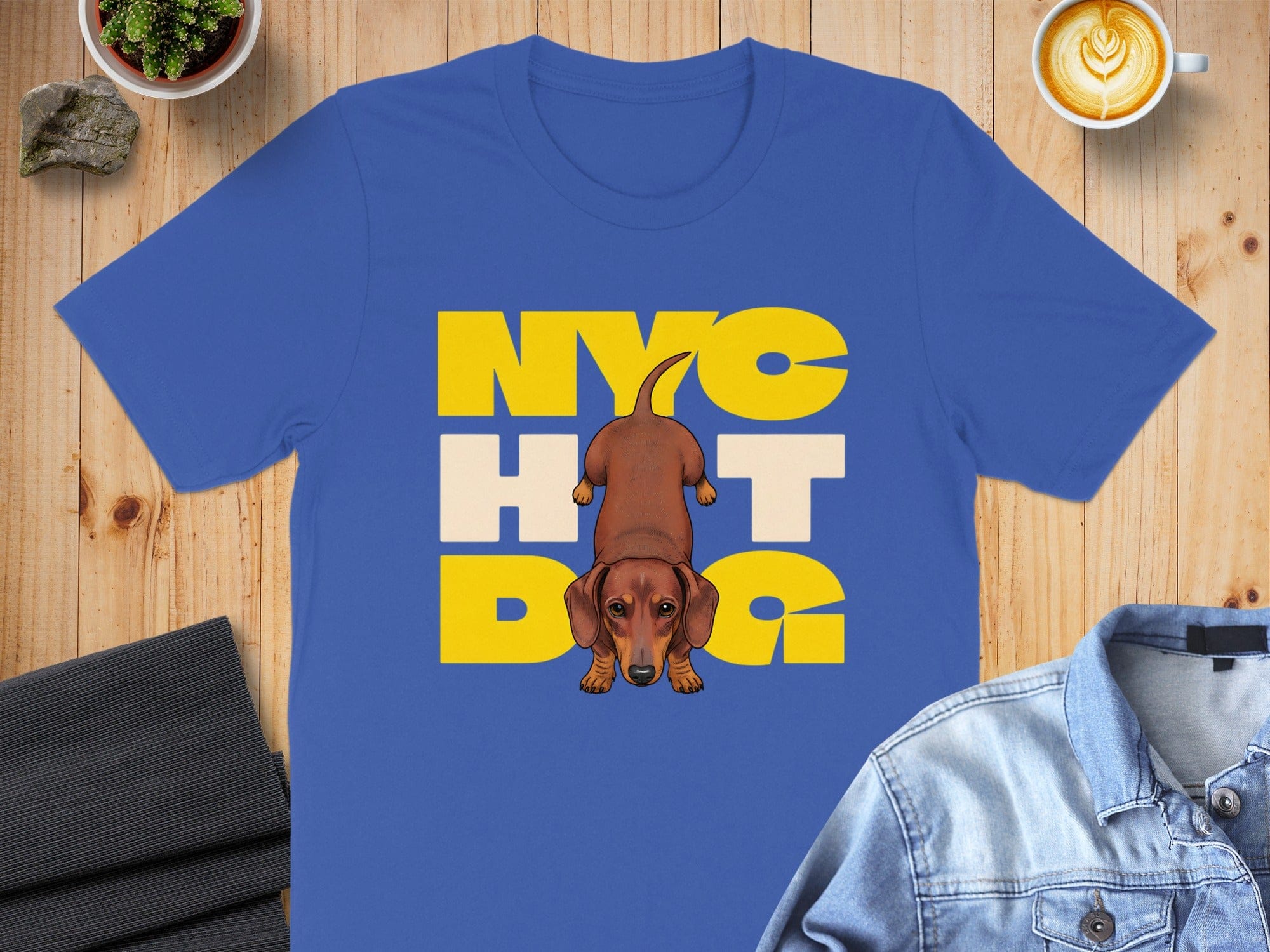 NYC Hot Dog Graphic T-Shirt Fun Novelty Art Tee