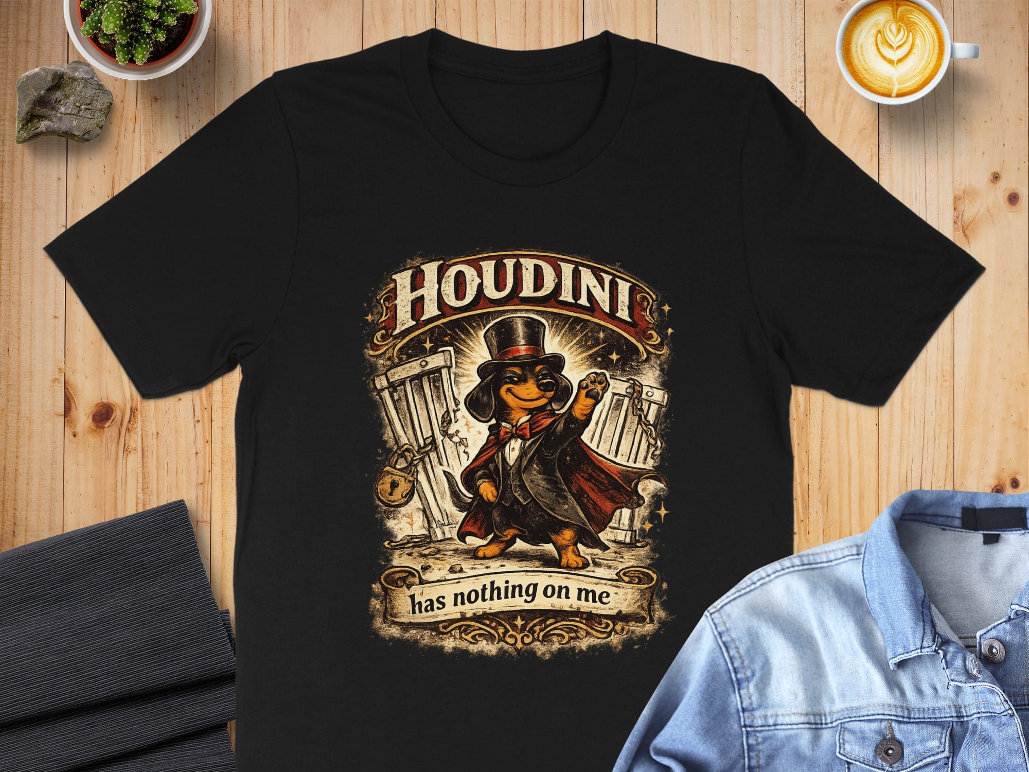Houdini Has Nothing On Me Magic Dog T-shirt