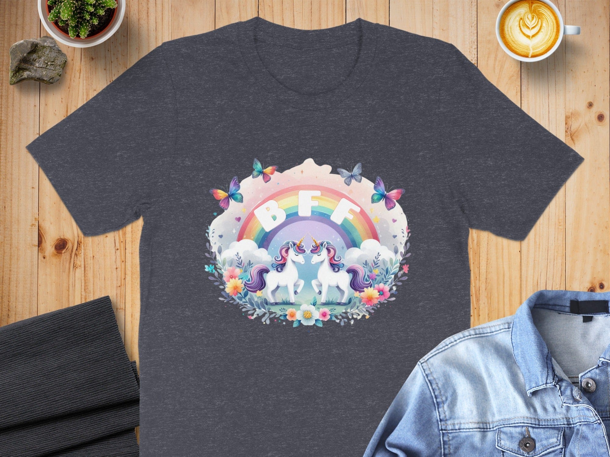 Rainbow Unicorn BFF Graphic T-Shirt product