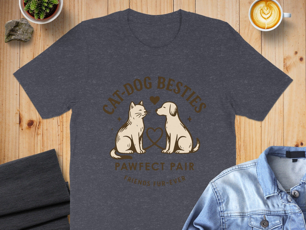 Cat-Dog Besties Pawfect Pair Graphic Tee product