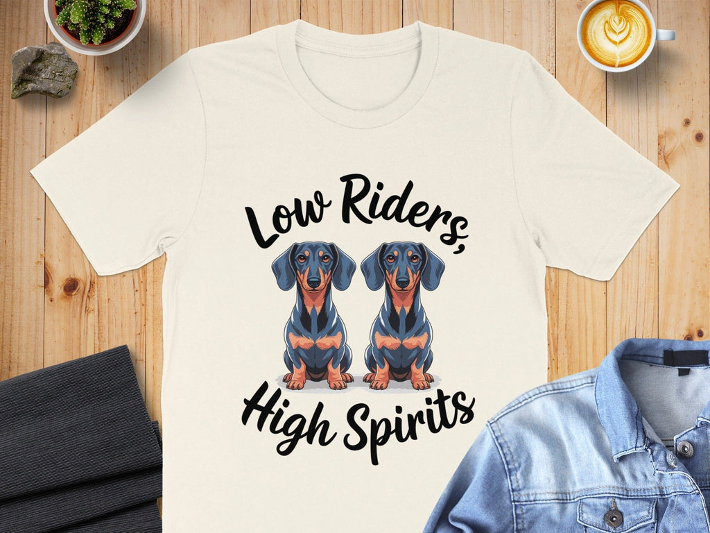 Low Riders High Spirits Dachshund Graphic Tee