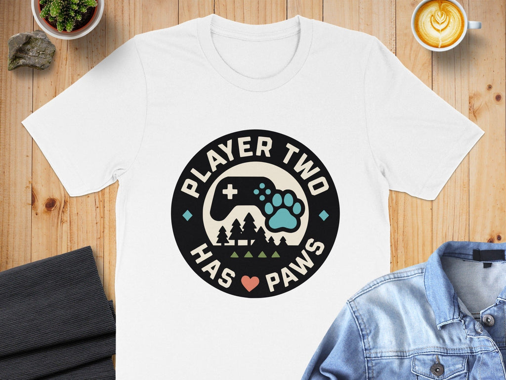 Player Two Has Paws Graphic T-Shirt for Gamers