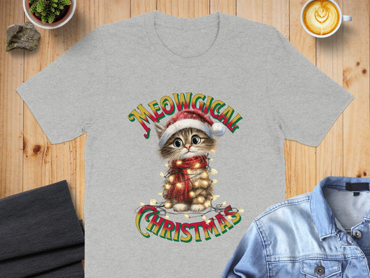 Meowgical Christmas Cat Graphic T-shirt product