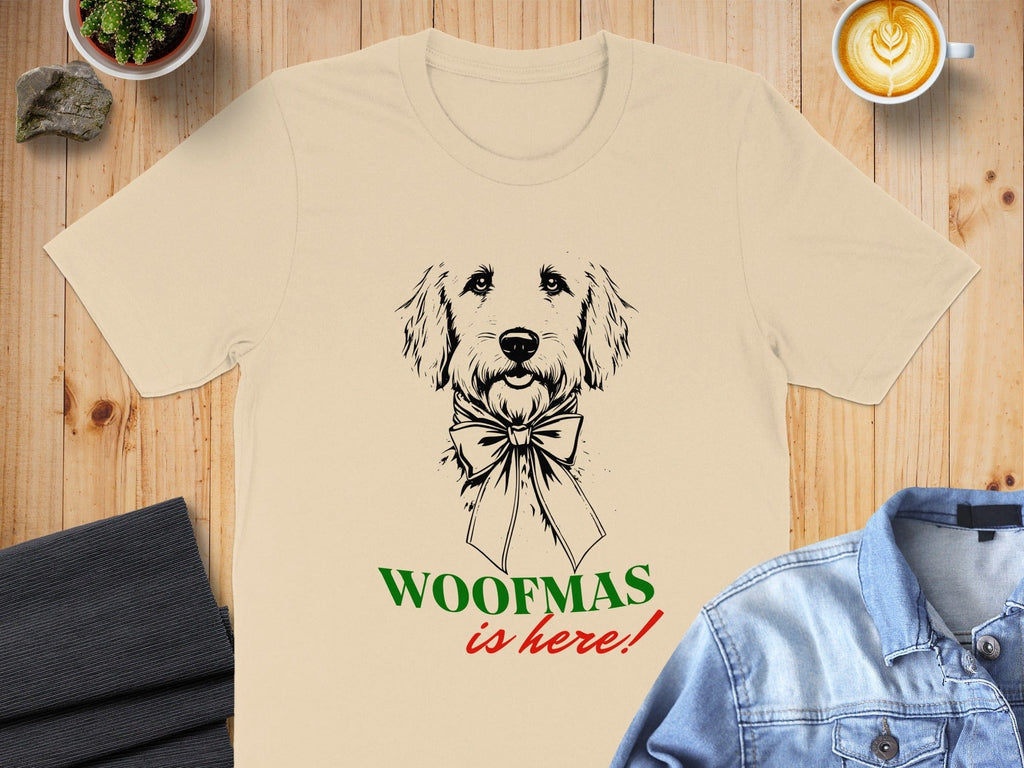 Woofmas is Here Adorable Festive Dog T-Shirt