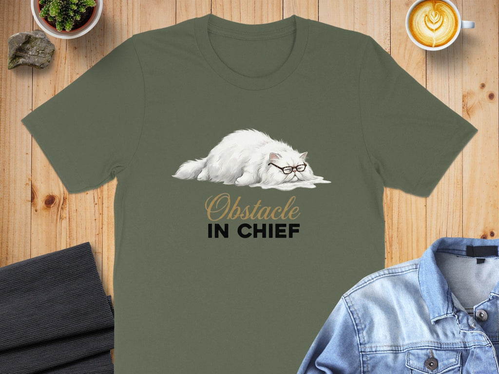 Obstacle In Chief Persian Cat T-Shirt