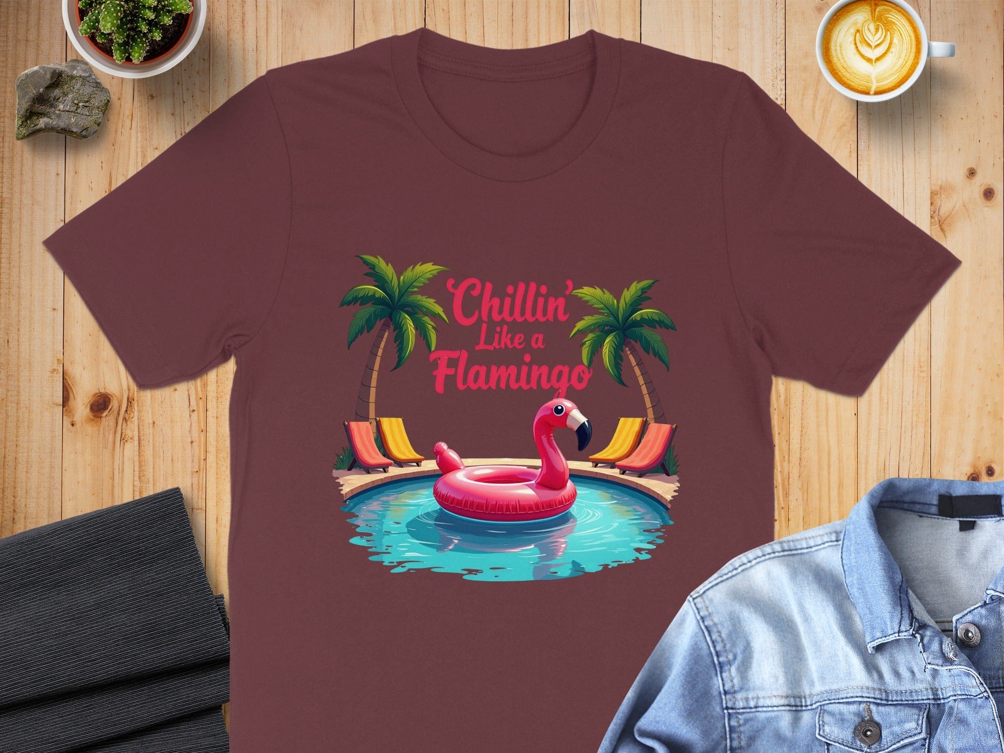 Chillin Like a Flamingo Tropical T-Shirt