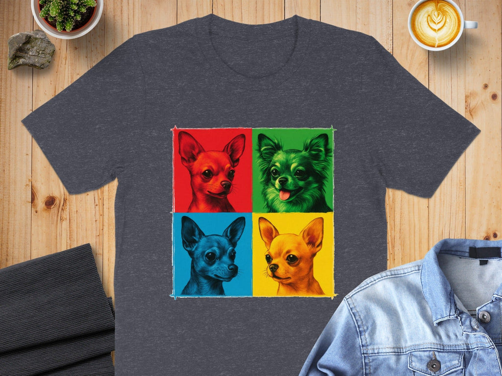 Colorful Pop Art Chihuahua Dog Graphic T Shirt