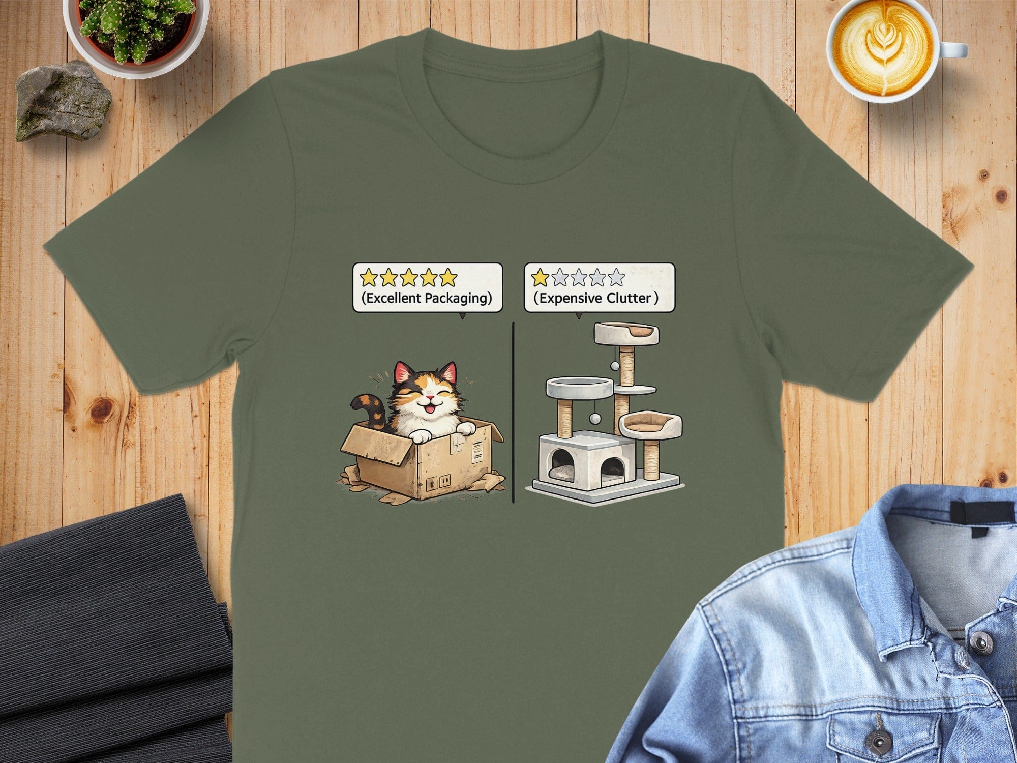 Funny Cat Rating Excellent Packaging Expensive Clutter Shirt
