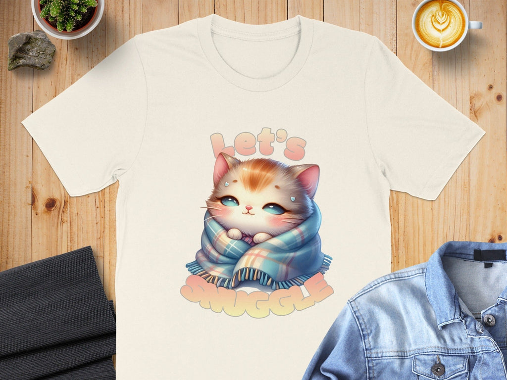 Let's Snuggle Cute Kitten Graphic T-shirt product