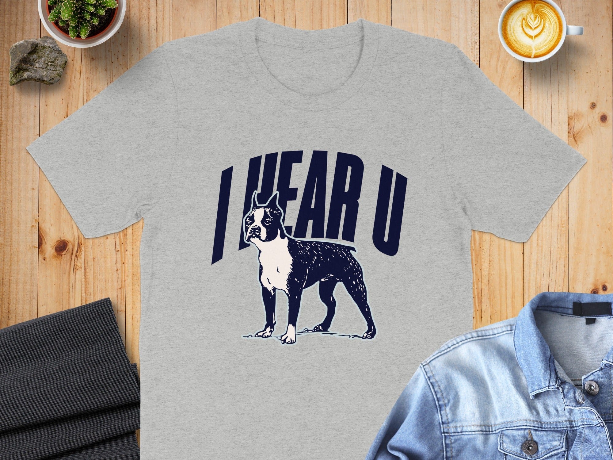 I Hear U Graphic Shirt With Dog Print Design