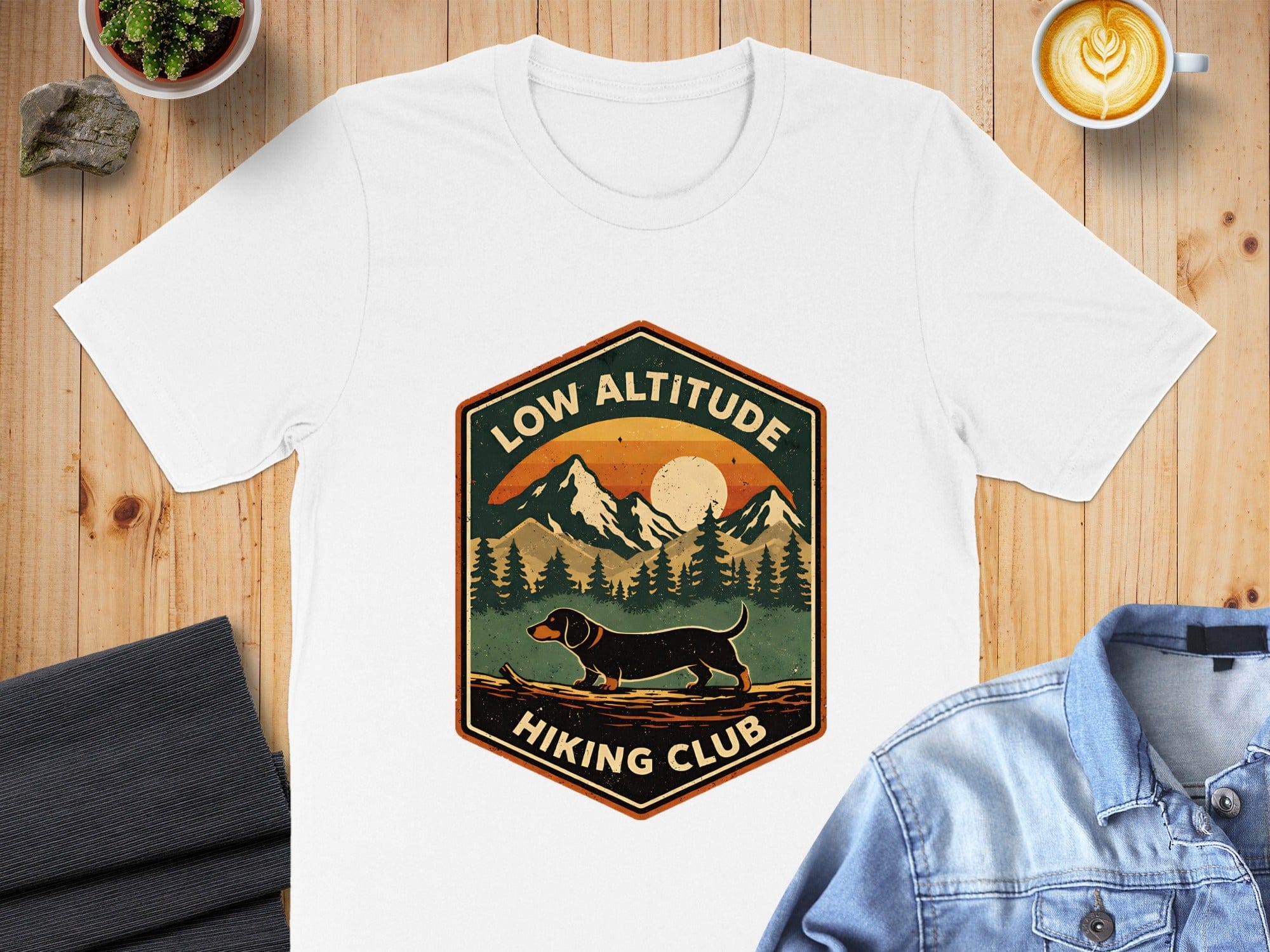 Low Altitude Hiking Club Dog T-shirt for Outdoor Fun