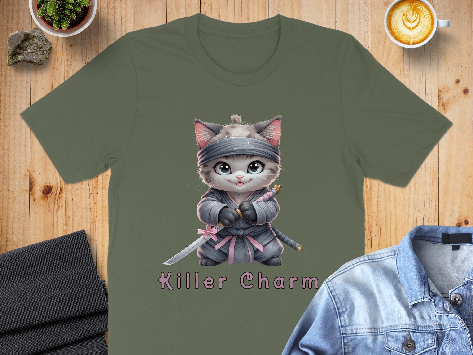Killer Charm Ninja Cat Graphic T-Shirt Product