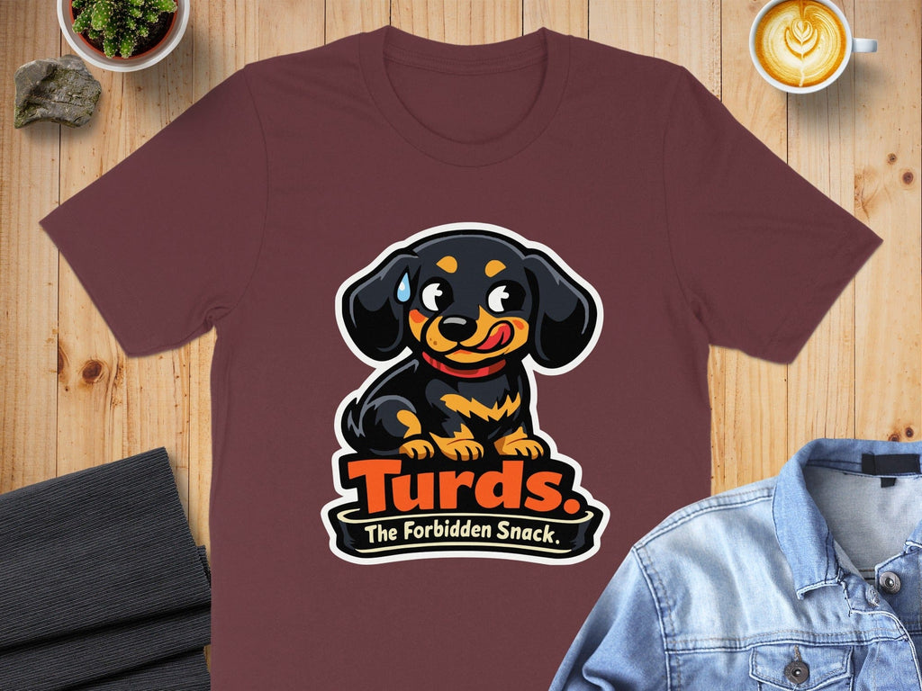 Turds The Forbidden Snack Funny Dog Graphic Shirt