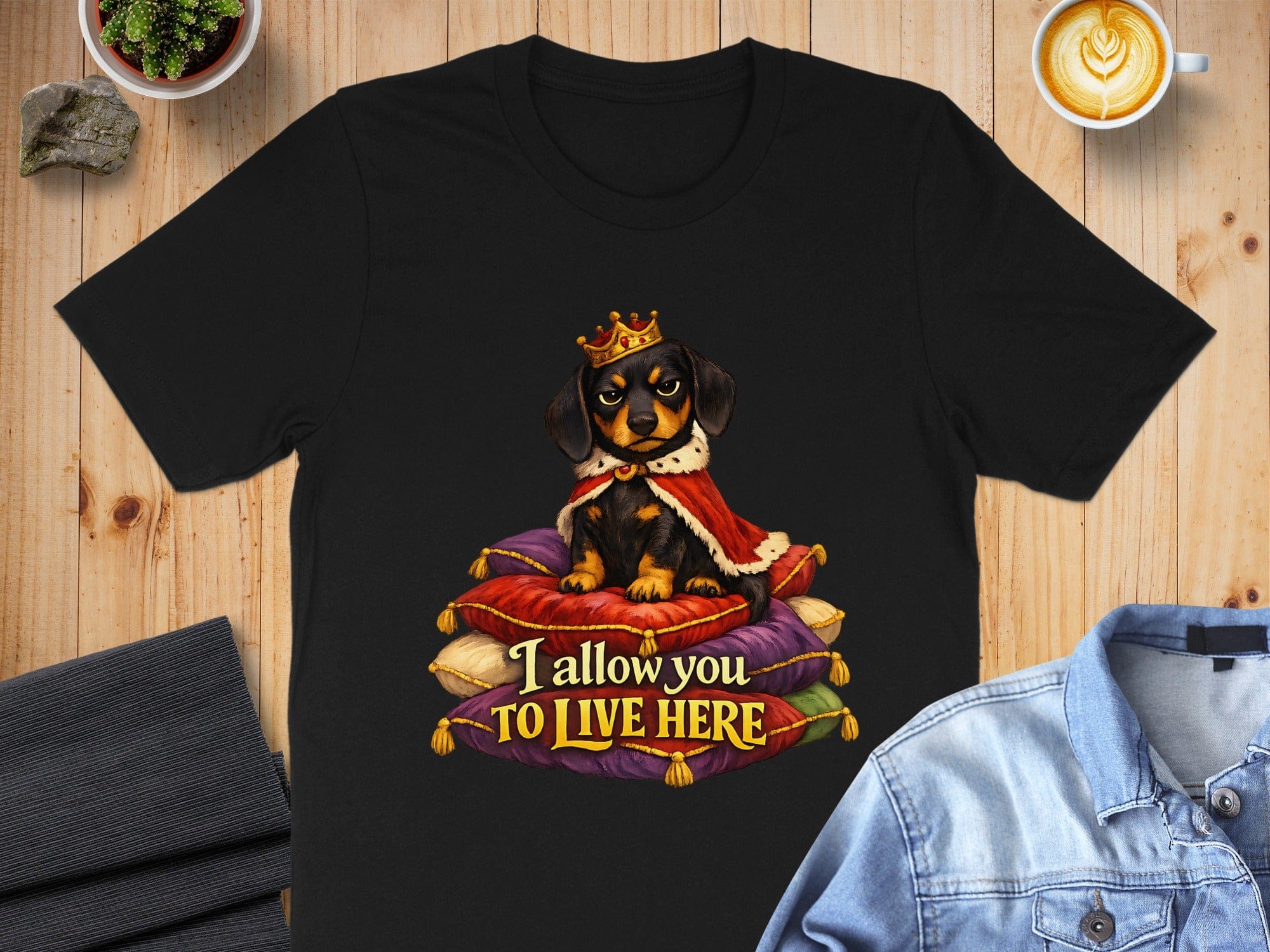 I Allow You to Live Here Funny Dog Graphic T-Shirt