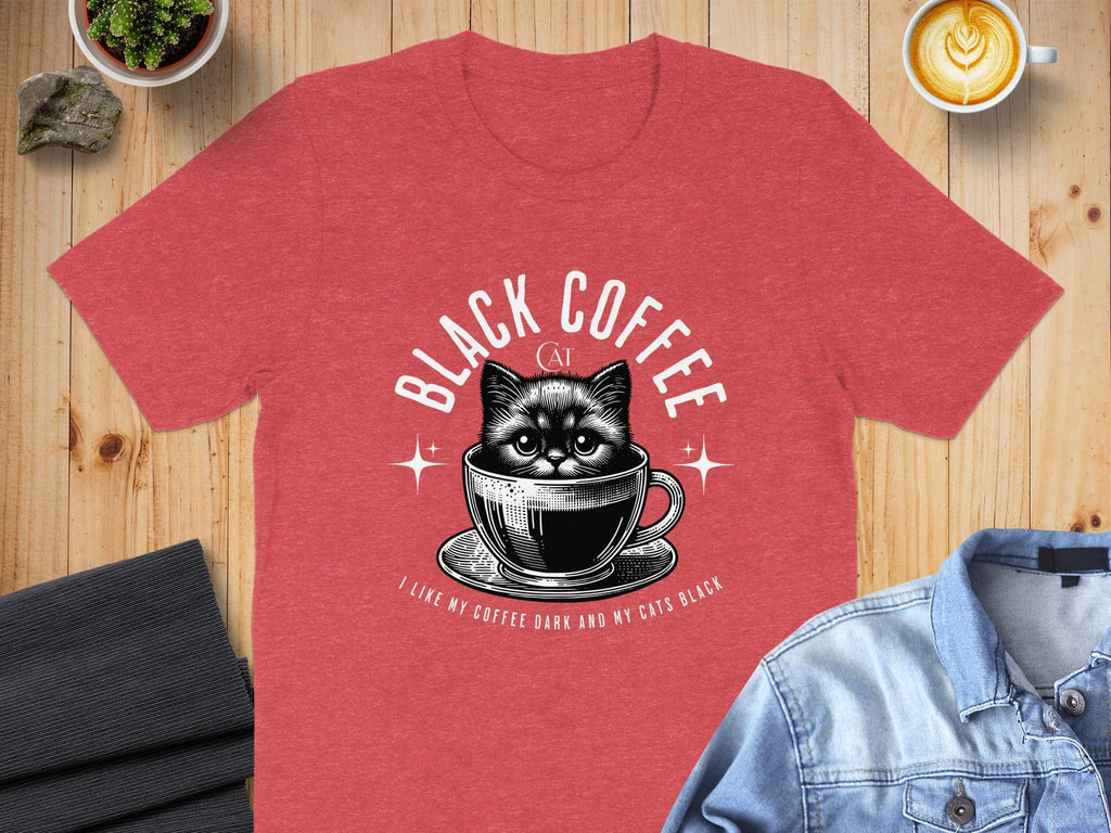 Black Coffee Cat I Like My Coffee Dark and My Cats Black Shirt