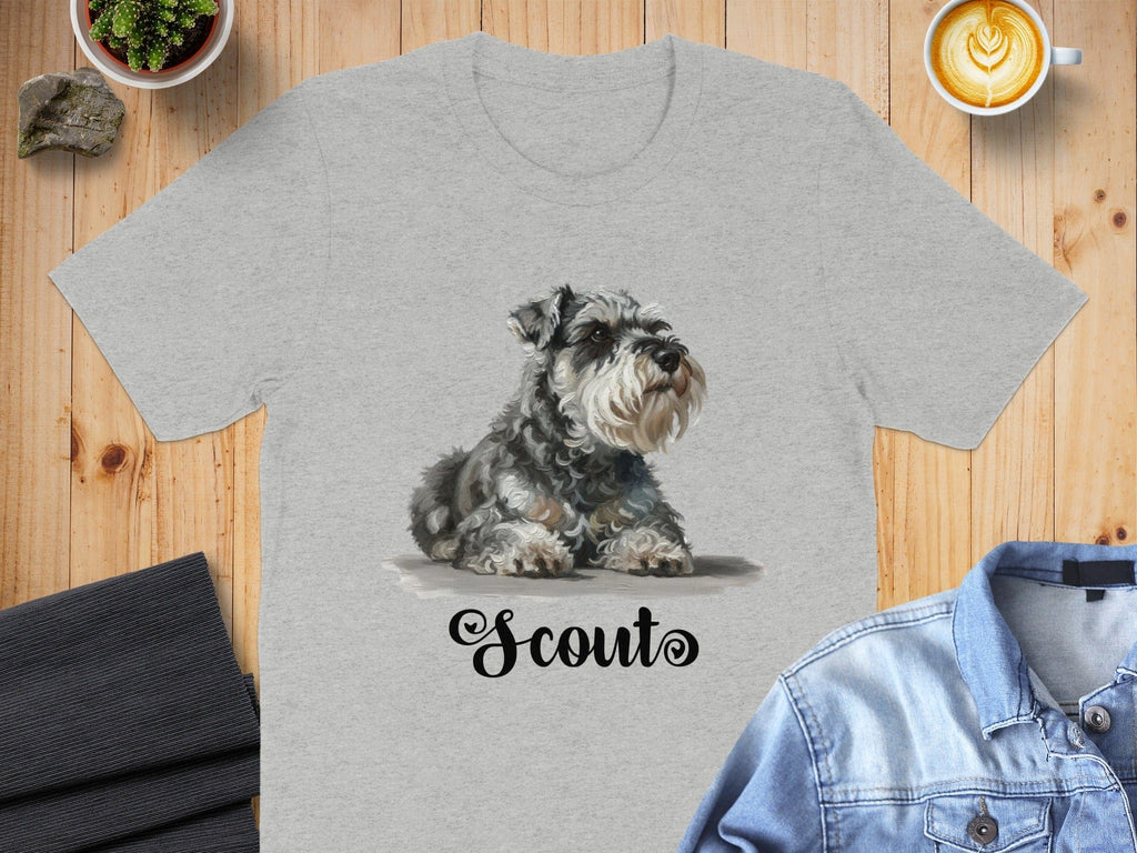 Personalized Dog Illustration Shirt with Scout Text