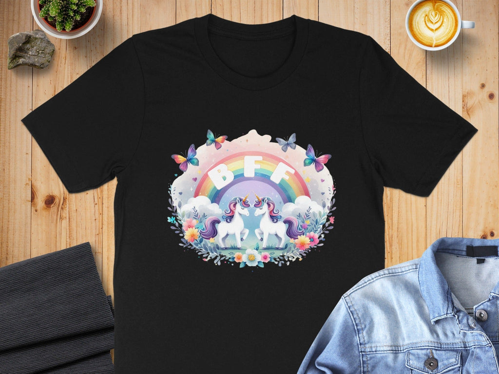 BFF Unicorn and Butterfly Graphic T-Shirt Product