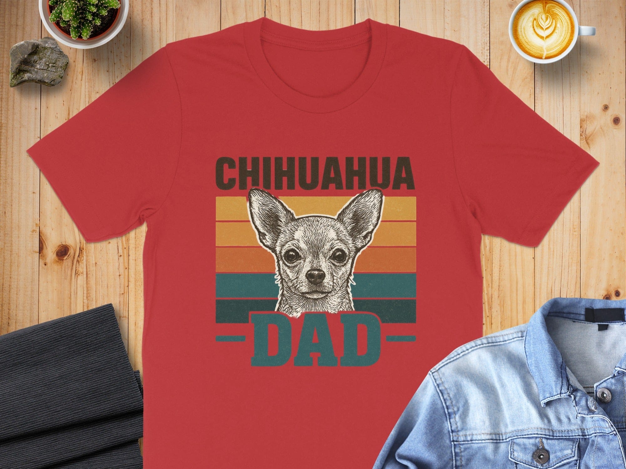 Chihuahua Dad Graphic Tee Perfect for Proud Pet Owners