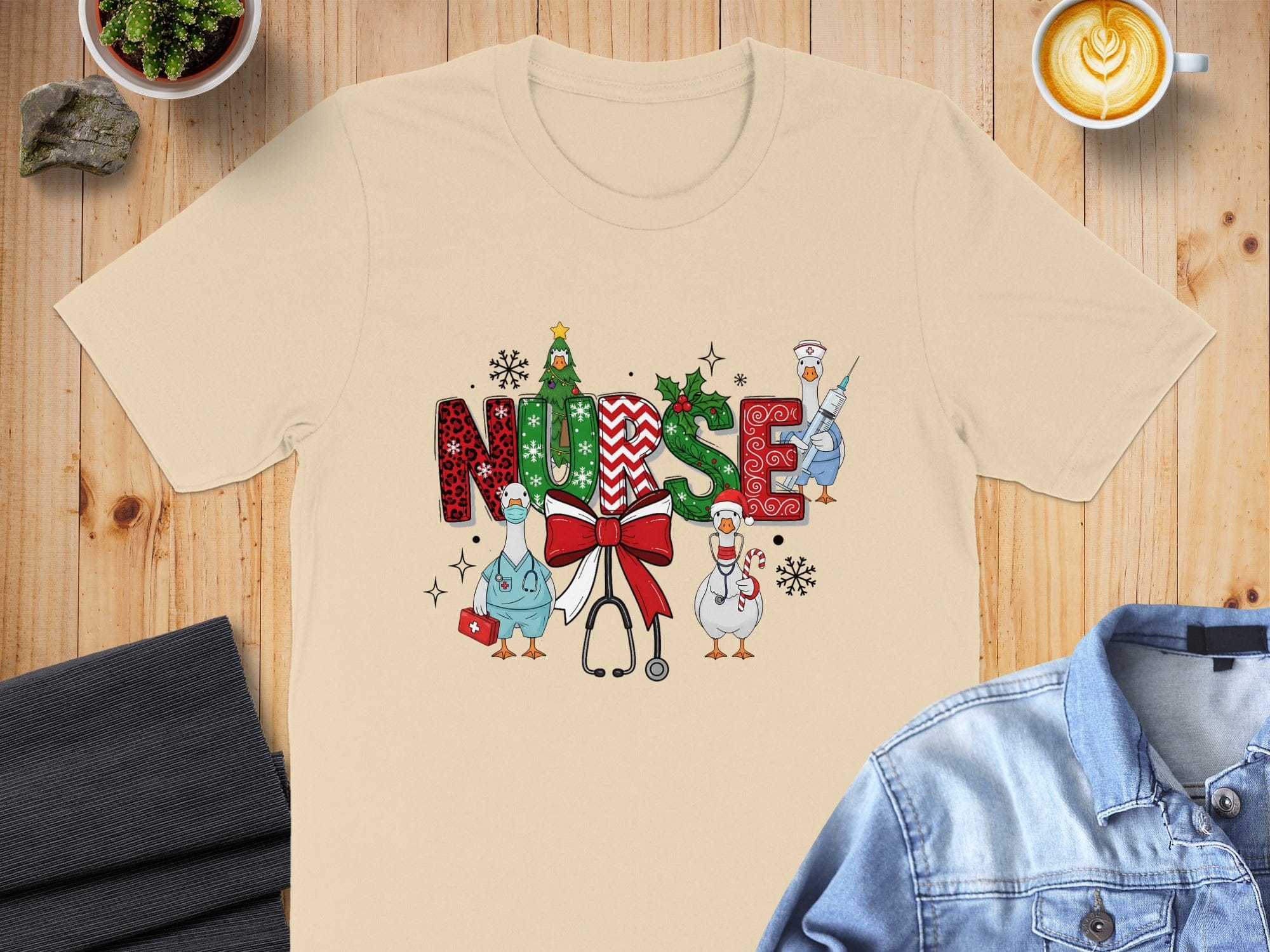 Nurse Themed Holiday Graphic T-Shirt