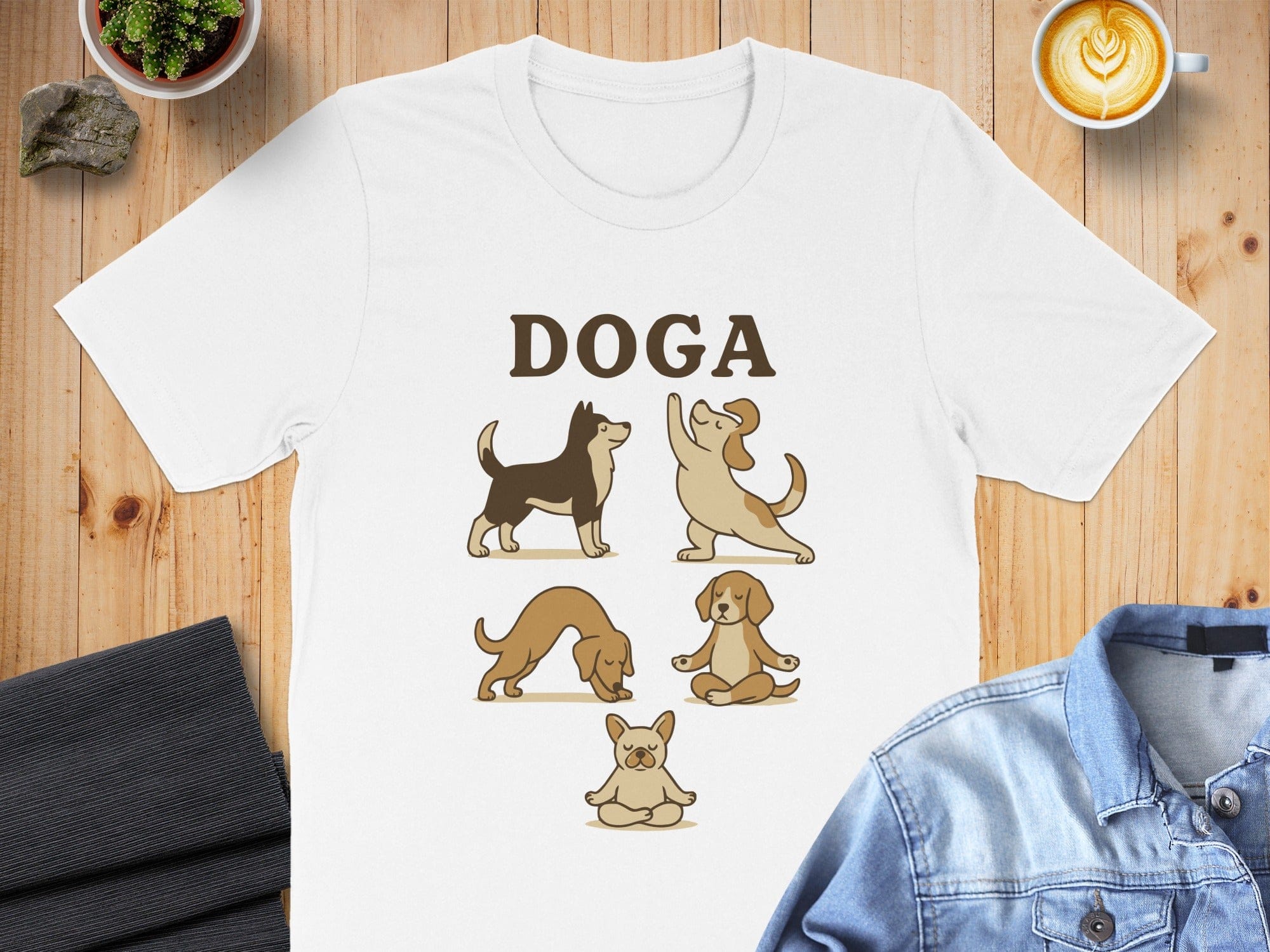 Cute Cartoon Dogs Graphic Design T-shirt