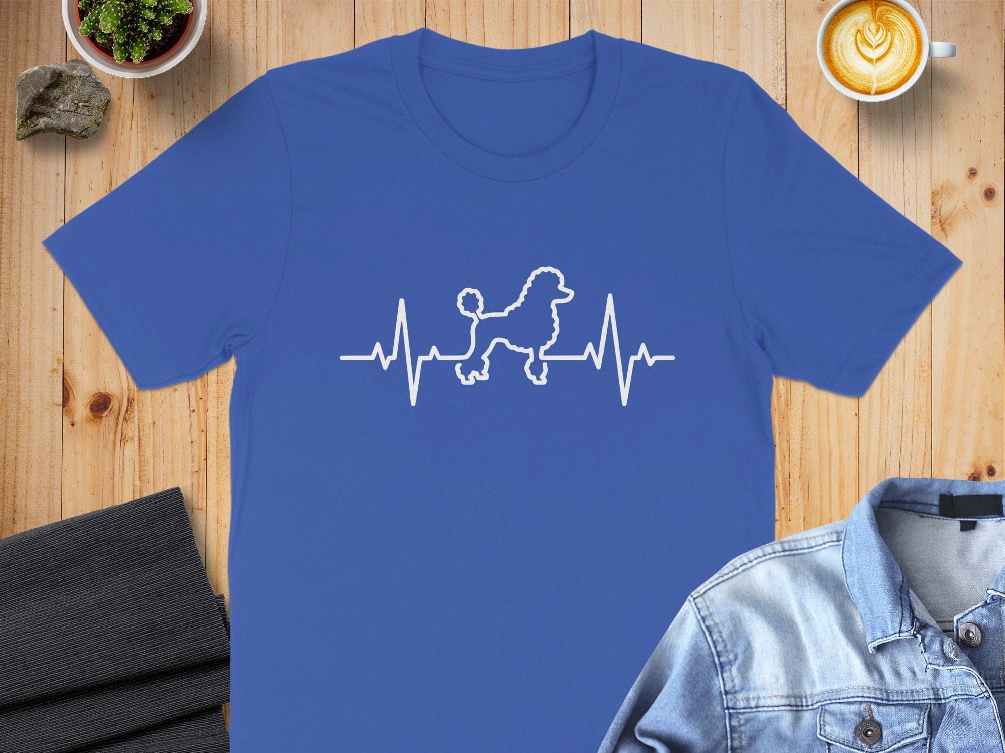 Cute Poodle Heartbeat Graphic T-shirt Product