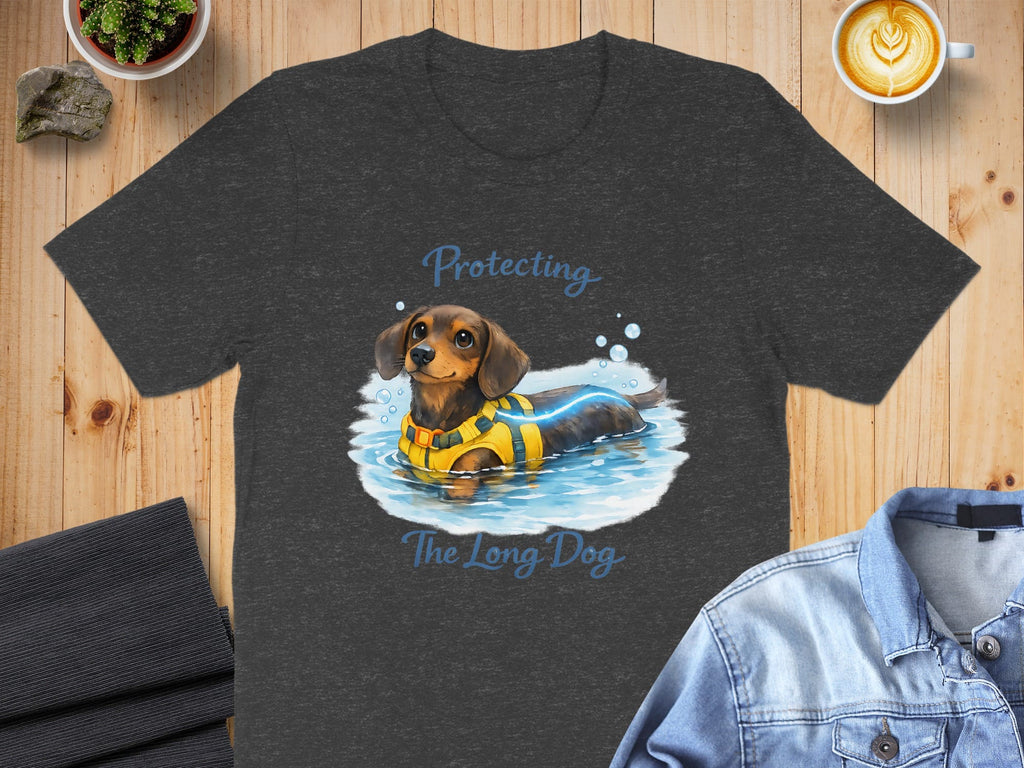 Protecting The Long Dog Design on Comfortable T-Shirt