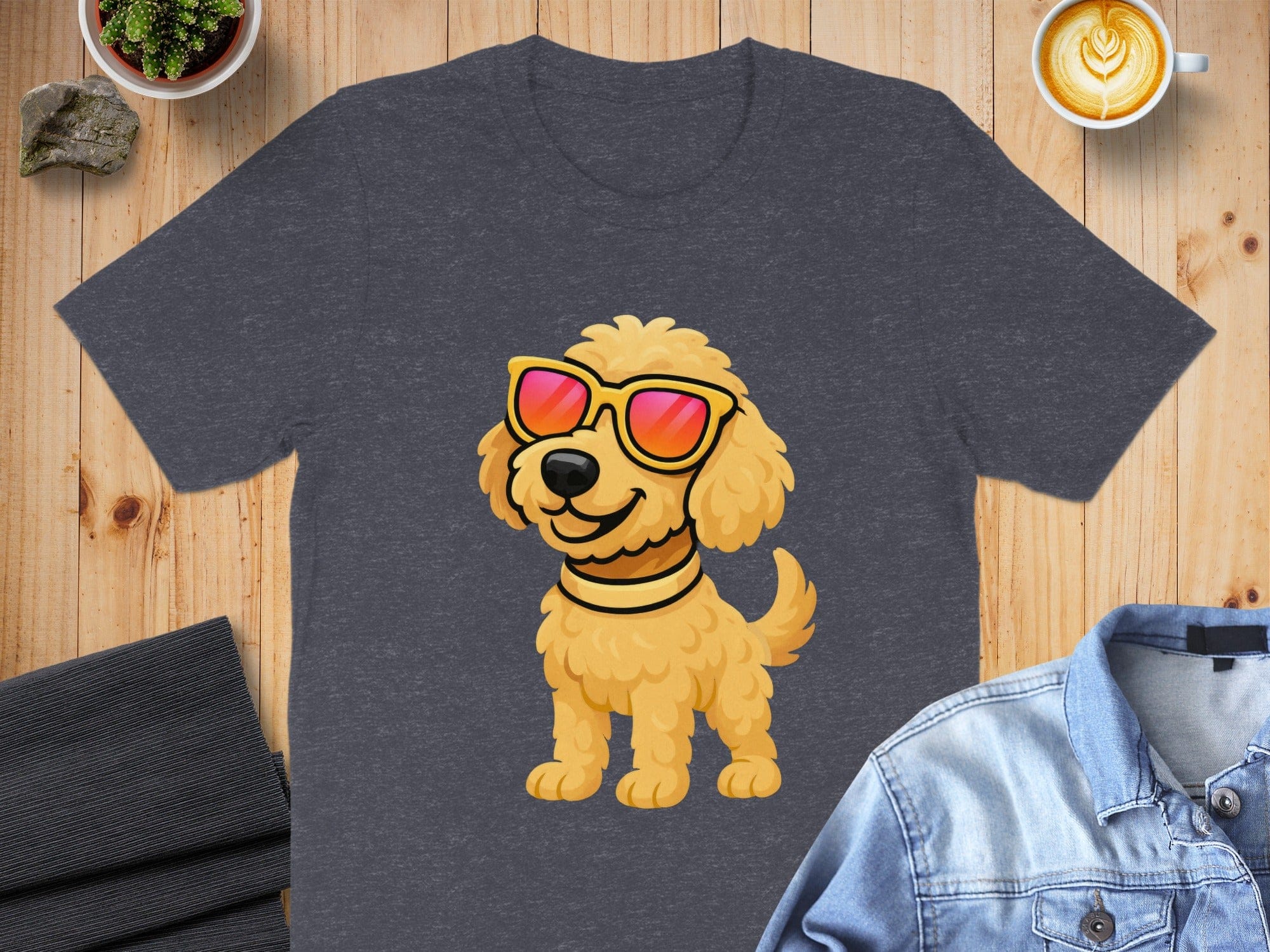 Funny Dog with Sunglasses T-shirt for Casual Wear