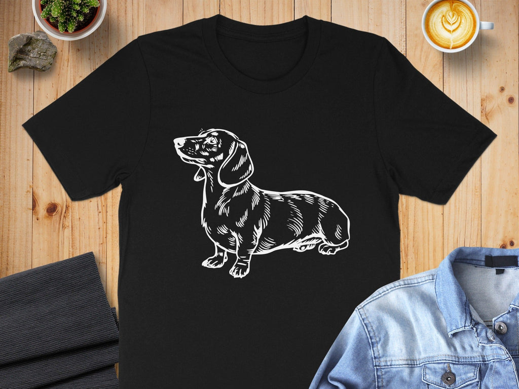 Dachshund Graphic Black Short Sleeve T-Shirt Product