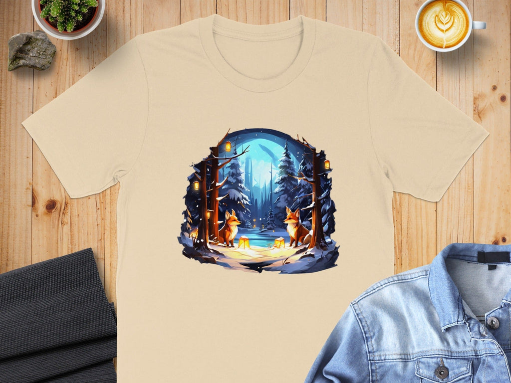 Enchanting Winter Forest Scene T-shirt