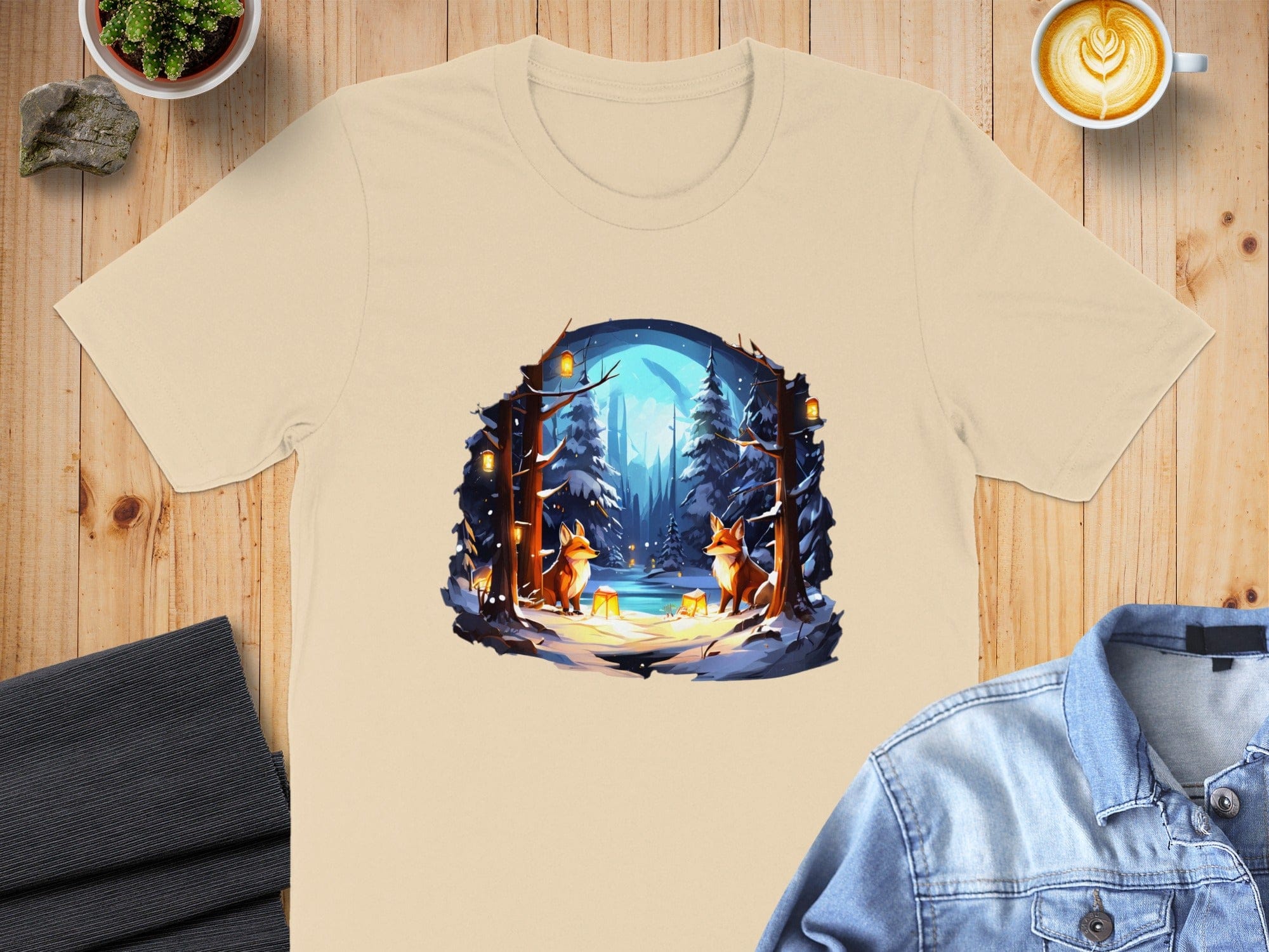 Enchanting Winter Forest Scene T-shirt